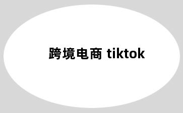 跨境电商 tiktok